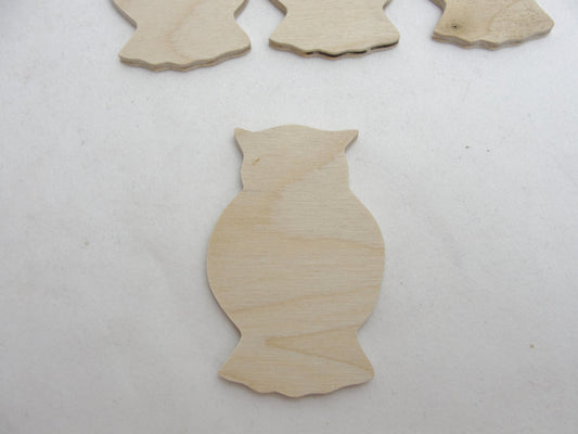 Small owl cutouts set of 4 - Wood parts - Craft Supply House