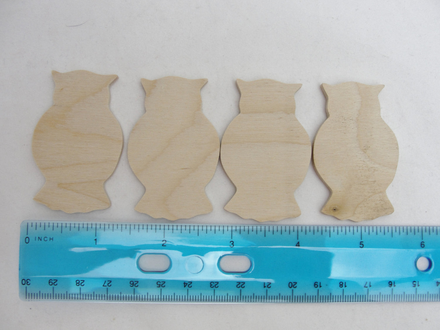 Small owl cutouts set of 4 - Wood parts - Craft Supply House