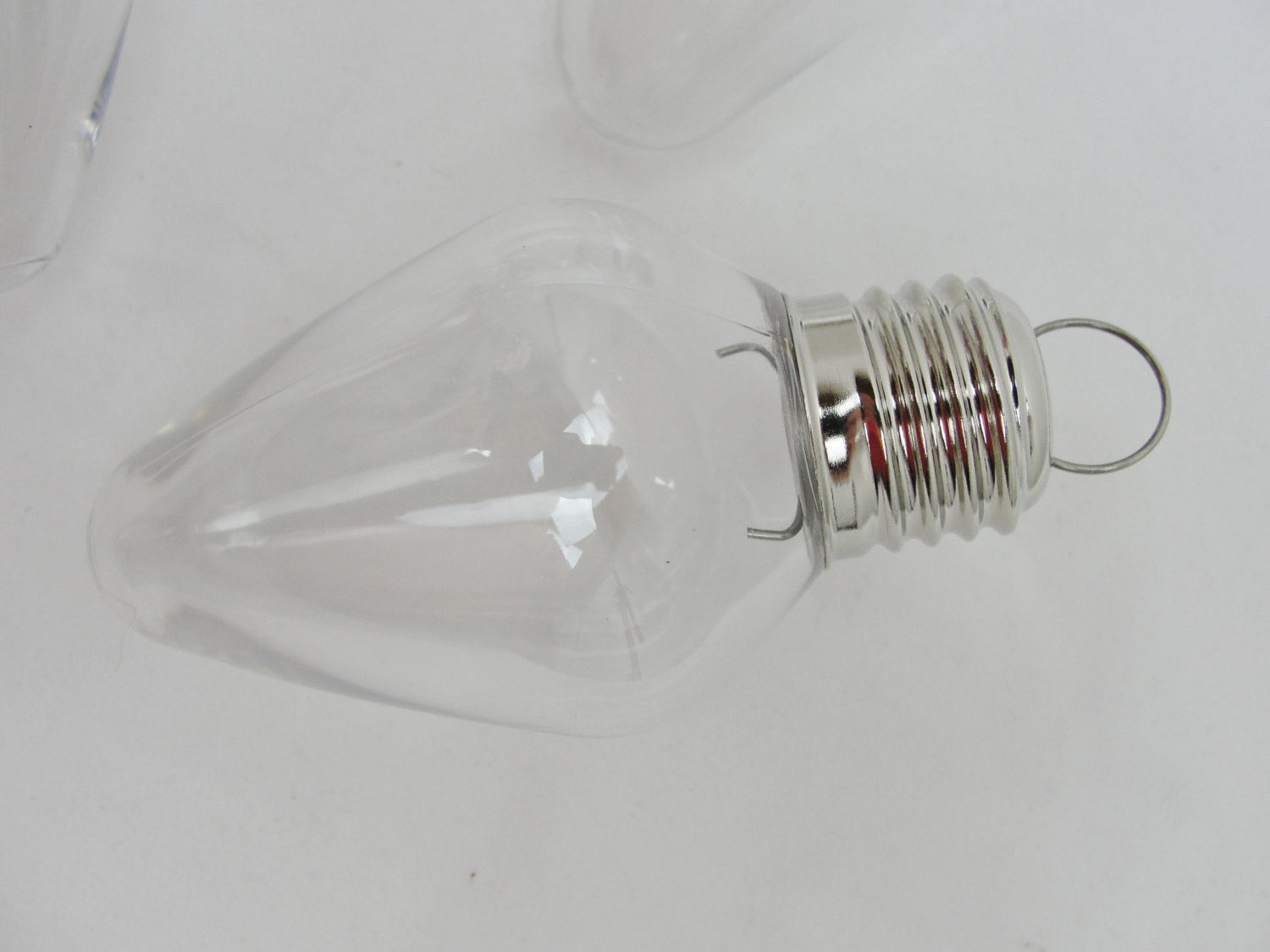 Plastic fillable light bulb shaped ornament set of 5 - General Crafts - Craft Supply House