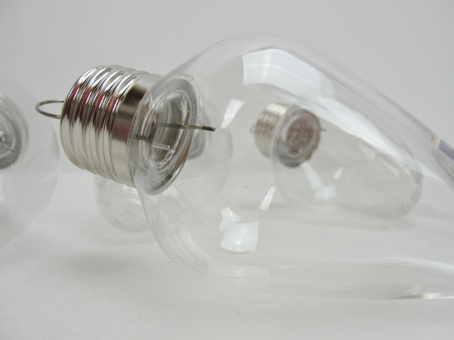 Plastic fillable light bulb shaped ornament set of 5 - General Crafts - Craft Supply House