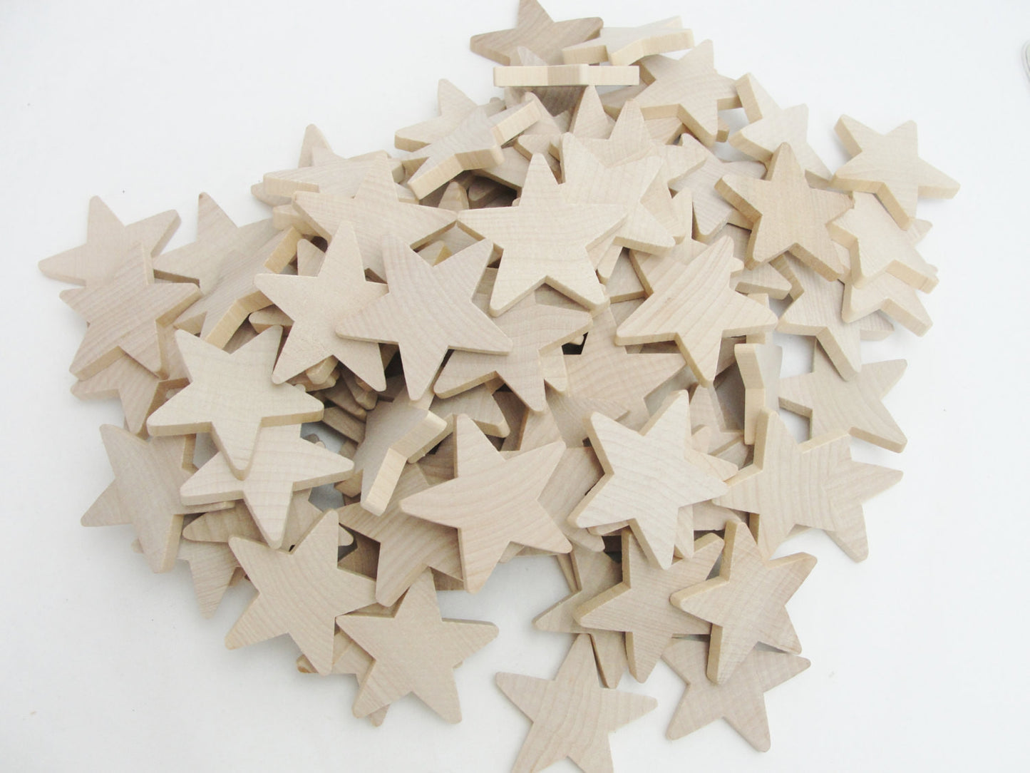 Traditional 2 inch (2") x 1/4" wooden stars - Wood parts - Craft Supply House