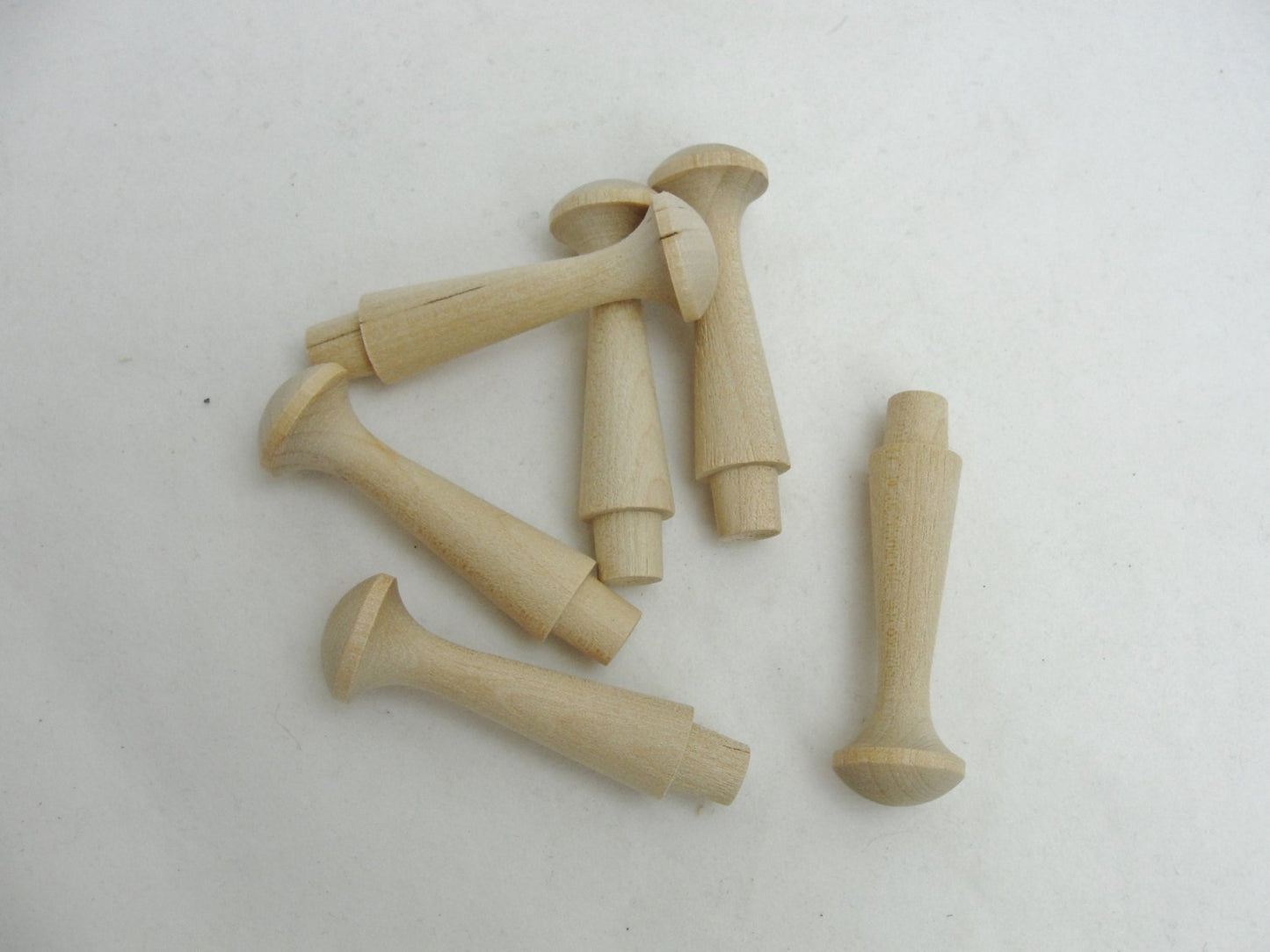 Small shaker pegs 1 3/4" birch set of 6 - Wood parts - Craft Supply House
