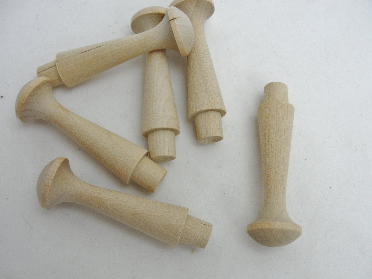 Small shaker pegs 1 3/4" birch set of 6 - Wood parts - Craft Supply House