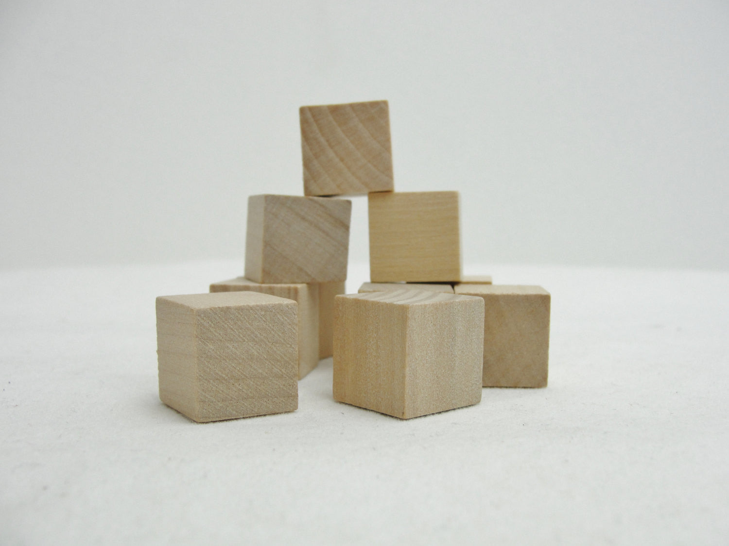 5/8" Wooden dice sized cubes set of 10 - Wood parts - Craft Supply House