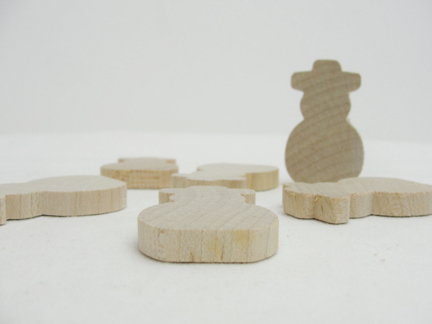 Snowman cutout 1 3/4" tall set of 6 - Wood parts - Craft Supply House