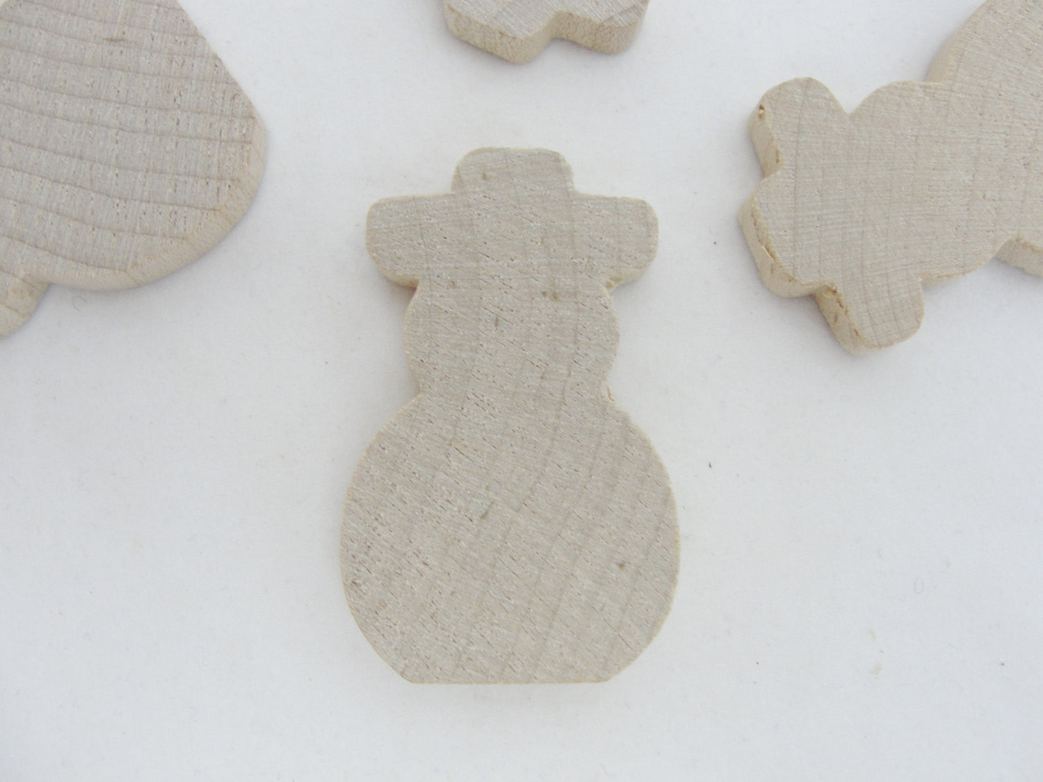 Snowman cutout 1 3/4" tall set of 6 - Wood parts - Craft Supply House