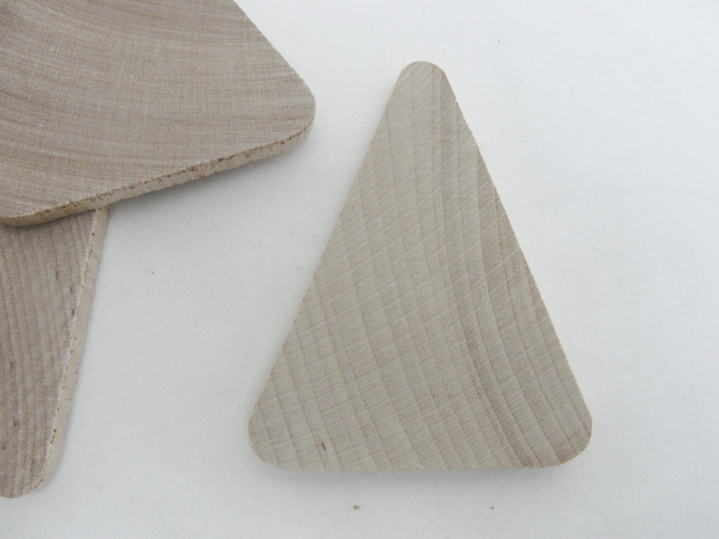 Wooden Triangle 2" wide x 2 1/2" tall x 1/4" thick unfinished DIY set of 6 - Wood parts - Craft Supply House