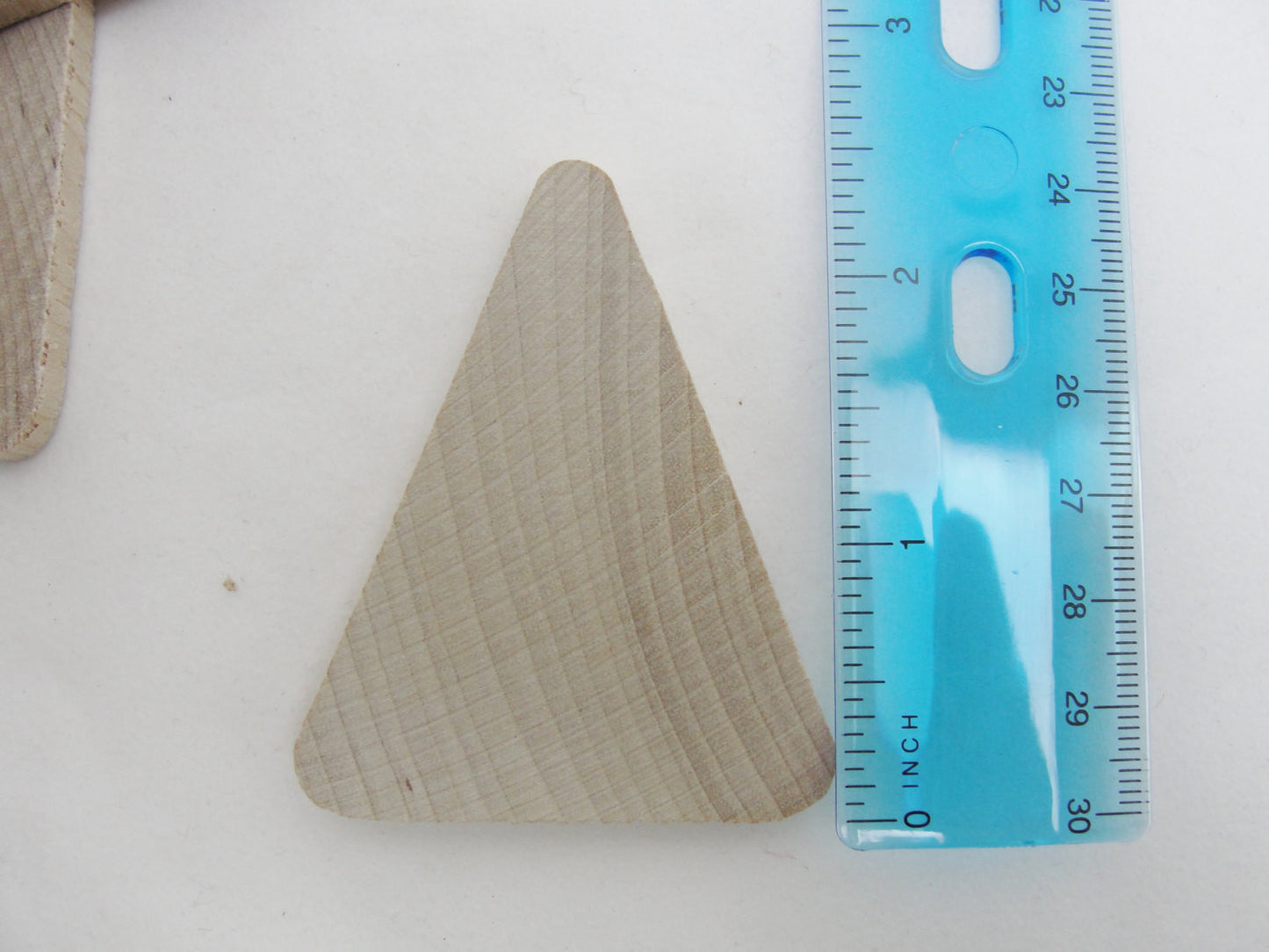 Wooden Triangle 2" wide x 2 1/2" tall x 1/4" thick unfinished DIY set of 6 - Wood parts - Craft Supply House