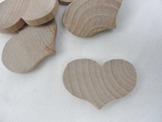 Wooden country hearts 2 1/4" wide 1 11/16" tall 1/4" thick unfinished - Wood parts - Craft Supply House