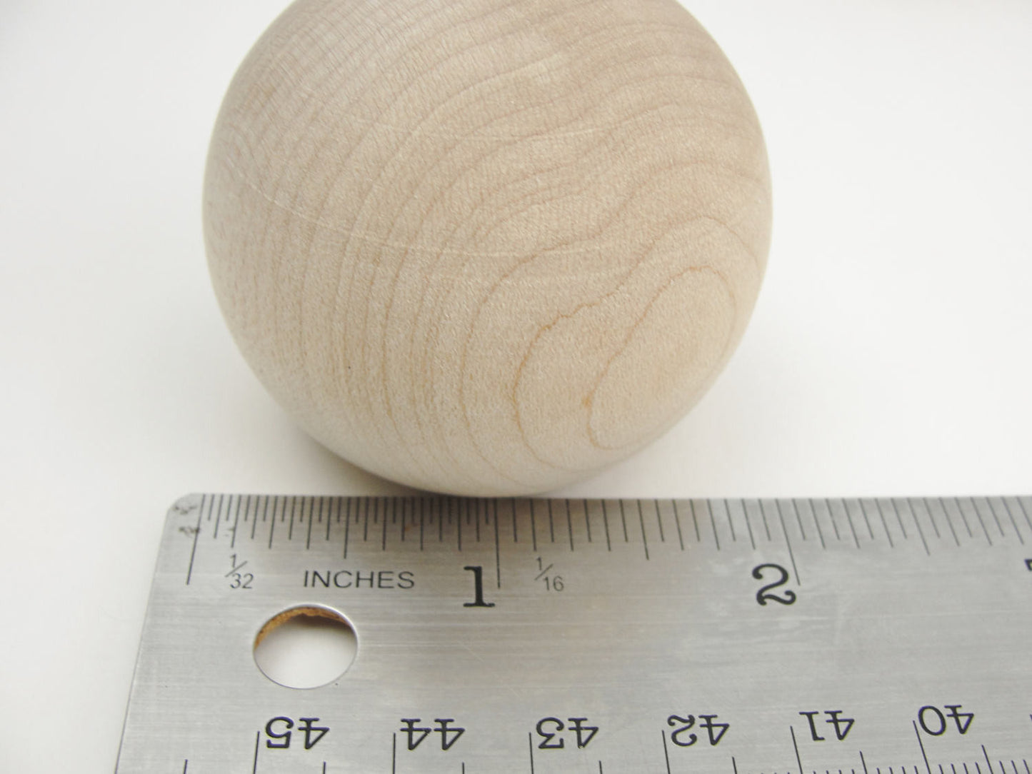 Wooden ball knob 2" (2 inch ball knob) solid wood set of 6 - Wood parts - Craft Supply House