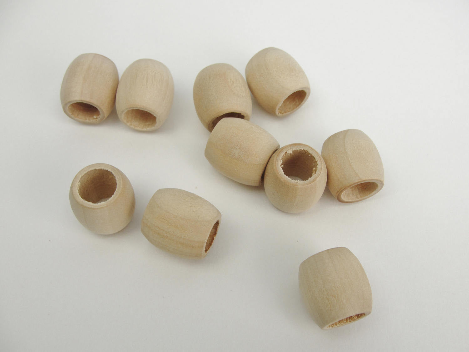Wooden barrel bead, 5/8" (.625") unfinished - Wood parts - Craft Supply House