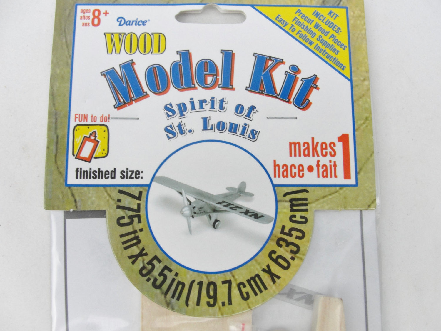 Spirit of St. Louis wooden model airplane kit - Model kits - Craft Supply House