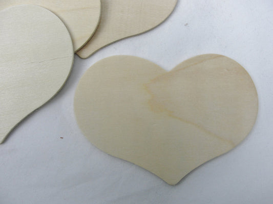 5 wooden country hearts 4 1/2" wide 3 1/4" tall 1/8" thick unfinished - Wood parts - Craft Supply House