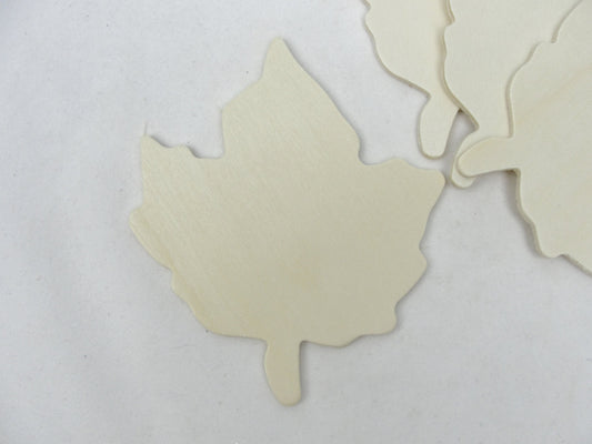 Extra Large Wooden maple leaf cutout set of 4 - Wood parts - Craft Supply House