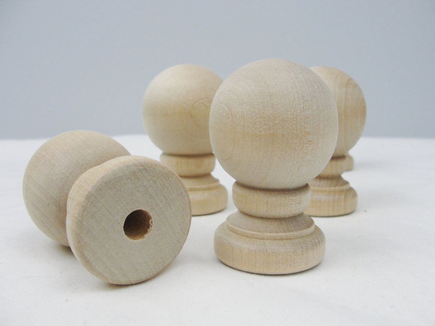 Wooden ball finial set of 5 - Wood parts - Craft Supply House