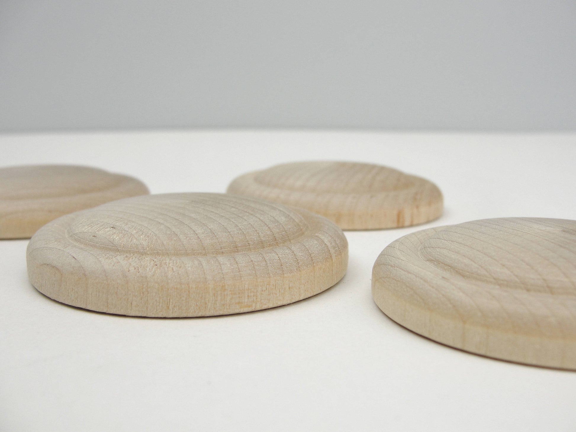 Medium wood rosette set of 4 - Wood parts - Craft Supply House