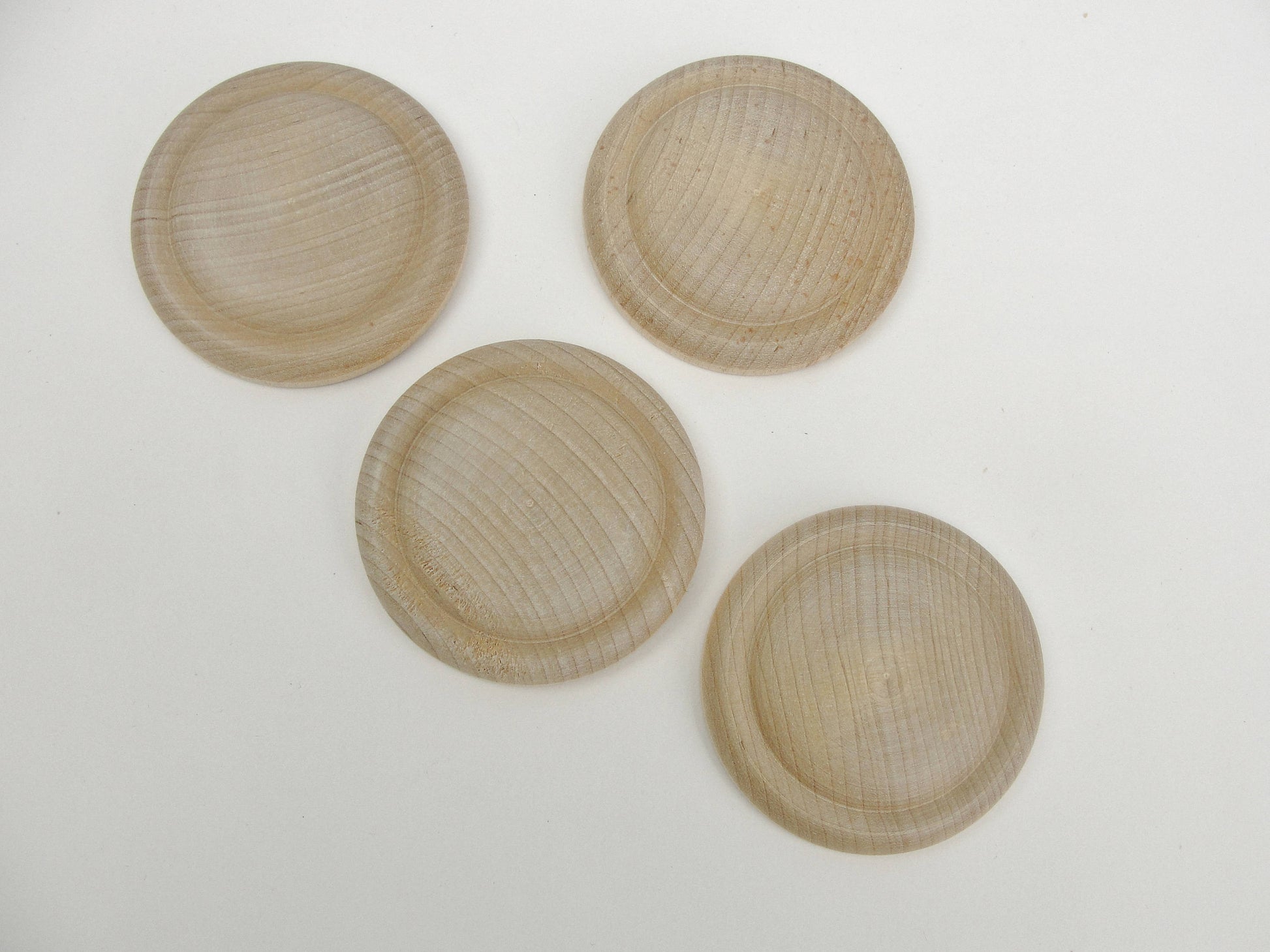 Medium wood rosette set of 4 - Wood parts - Craft Supply House