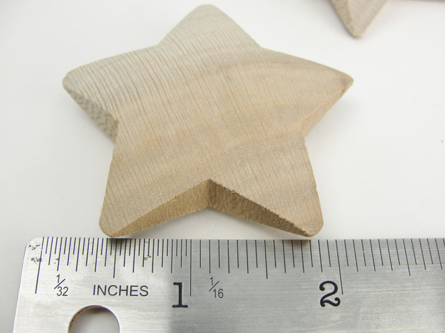 6 Wooden puffy Stars 2 1/4