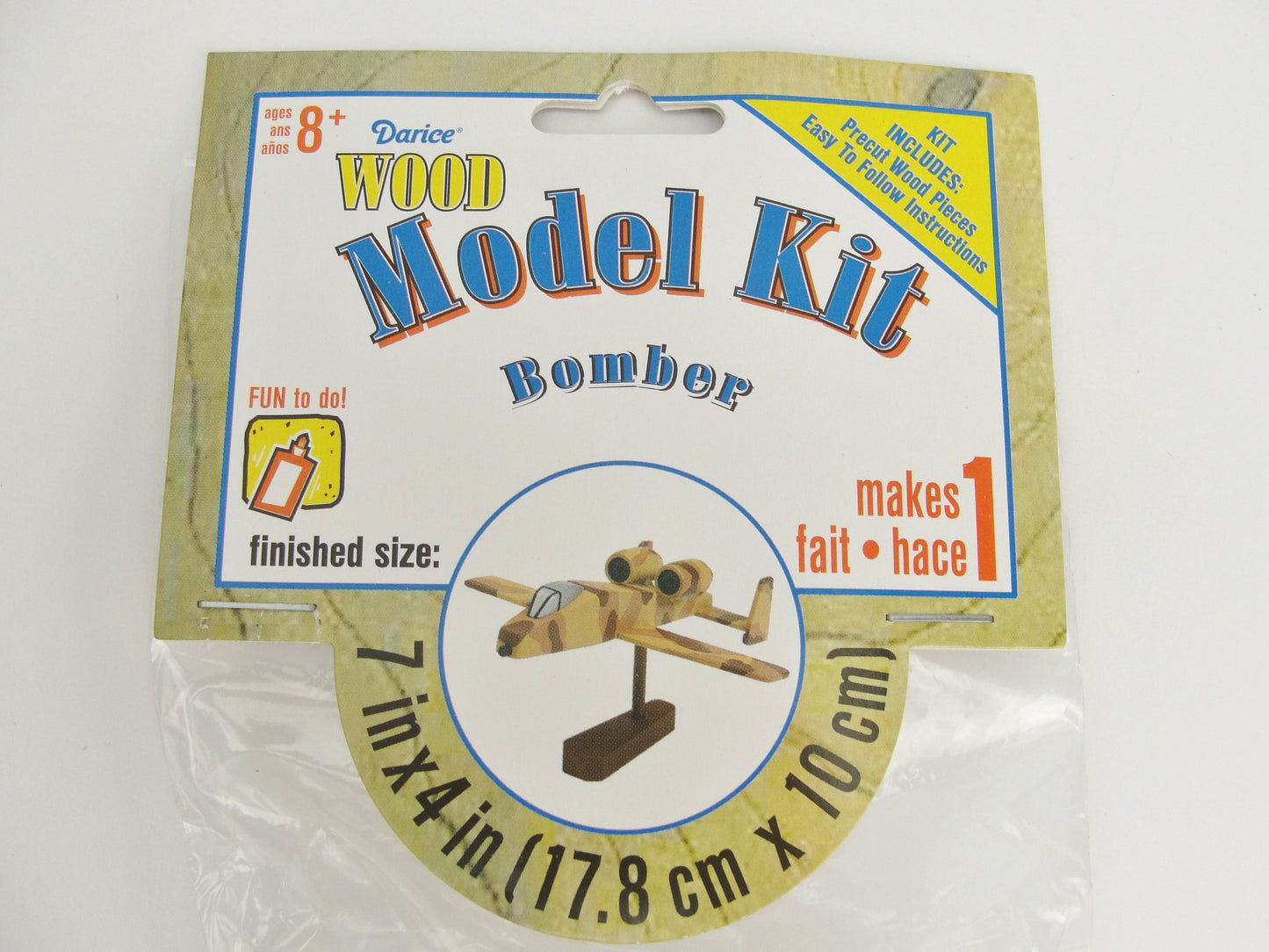 Bomber wood model airplane kit - Model kits - Craft Supply House