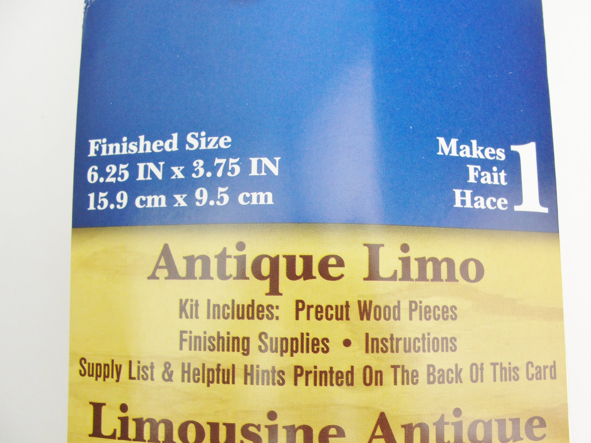 Antique limo wood model kit - Model kits - Craft Supply House