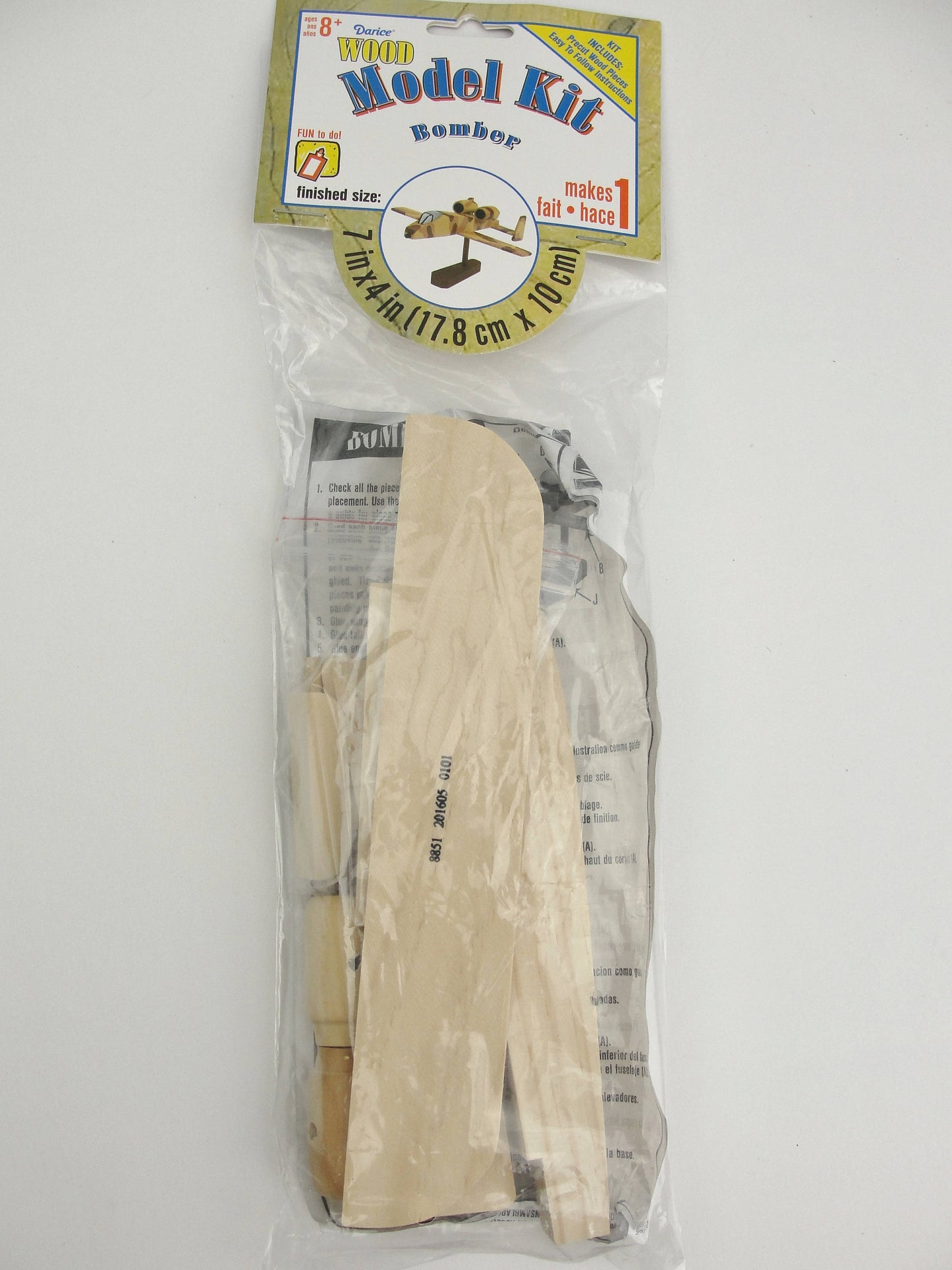 Bomber wood model airplane kit - Model kits - Craft Supply House