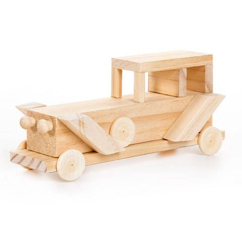 Antique limo wood model kit - Model kits - Craft Supply House