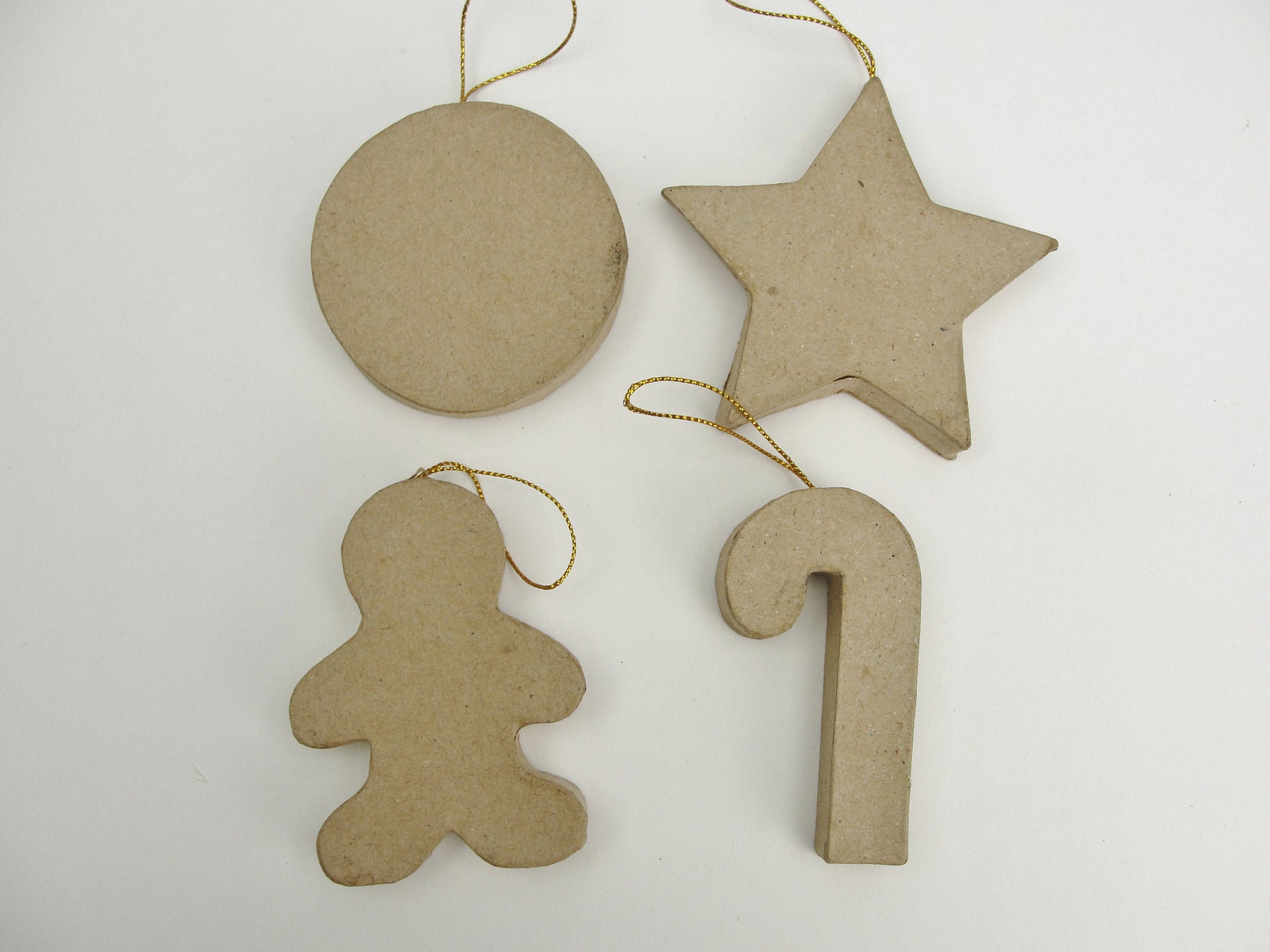 Paper mache ornament shapes ready to decorate set of 12 - Paper Mache - Craft Supply House