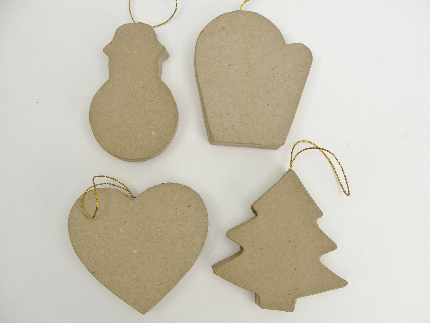 Paper mache ornament shapes ready to decorate set of 12 - Paper Mache - Craft Supply House