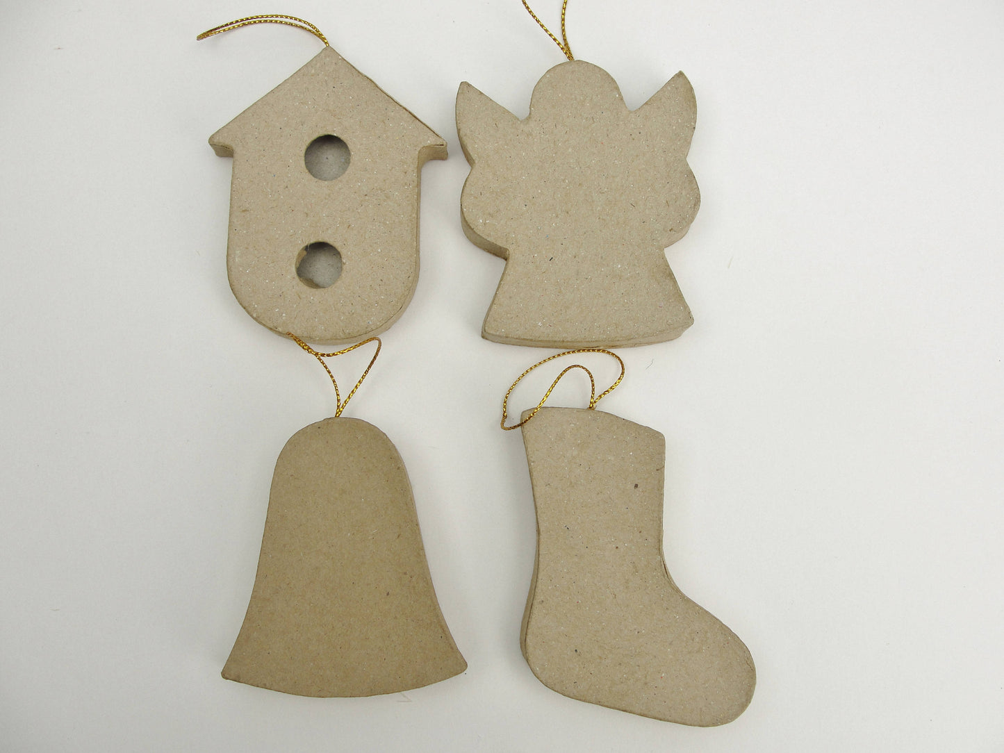 Paper mache ornament shapes ready to decorate set of 12 - Paper Mache - Craft Supply House