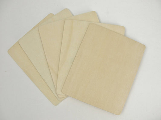 Wooden rectangles 5" x 4" set of 5 - Wood parts - Craft Supply House