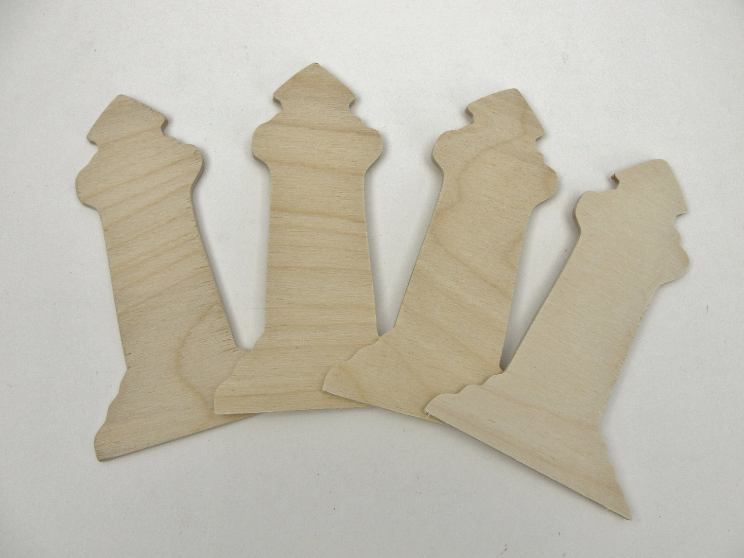 Wooden Lighthouse cutouts set of 4 - Wood parts - Craft Supply House