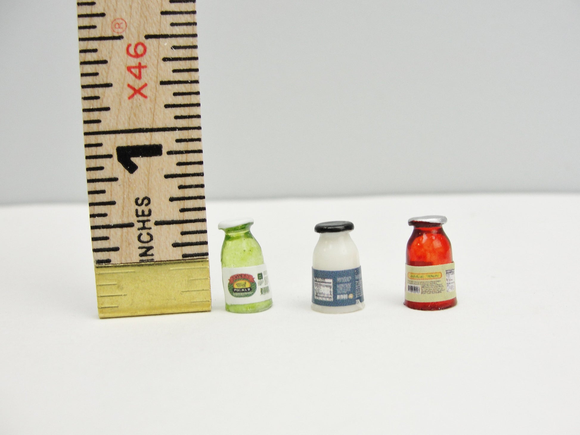 Dollhouse condiment jars set of 3 - Miniatures - Craft Supply House