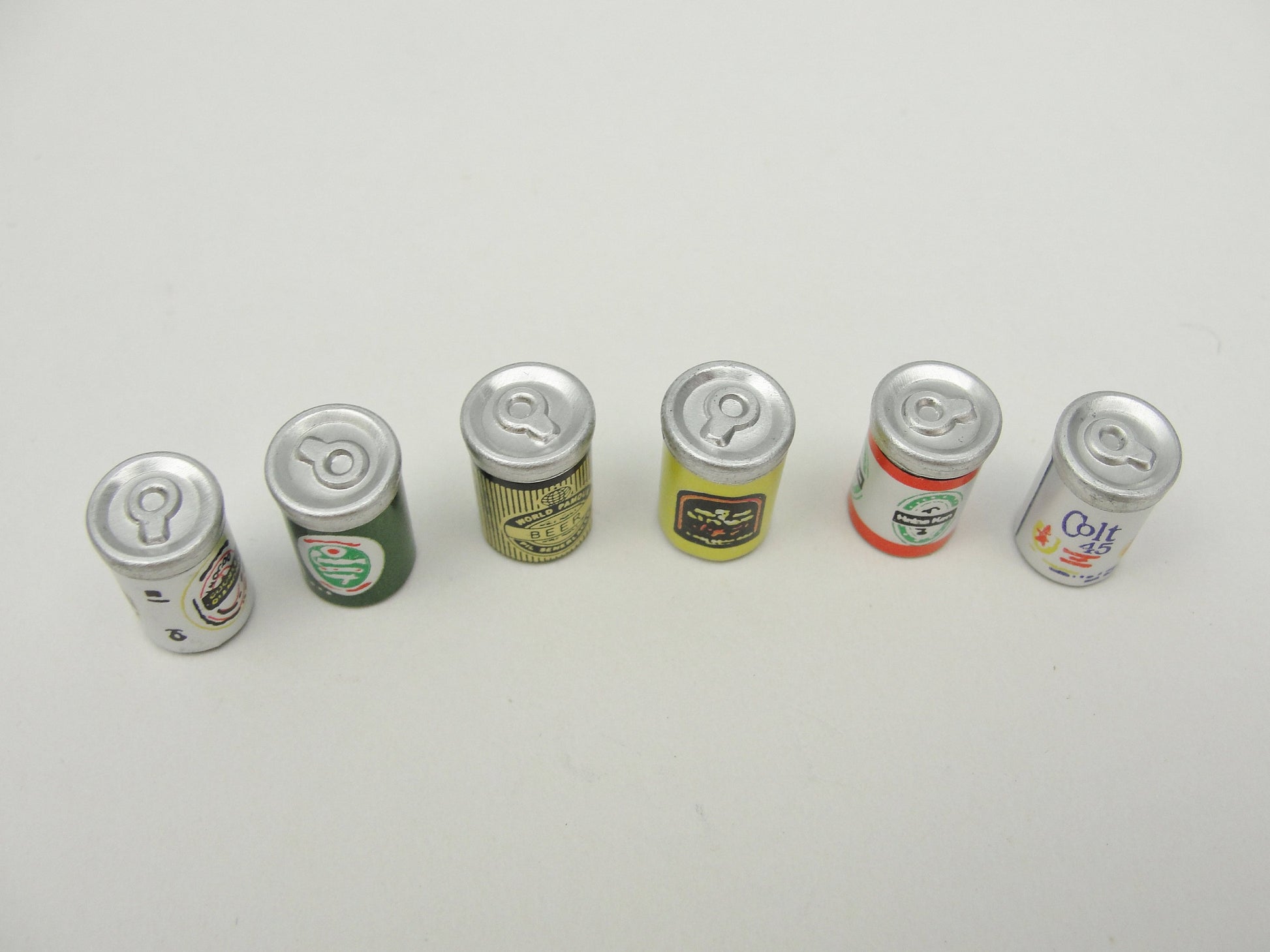 Dollhouse beer cans set of 6 - Miniatures - Craft Supply House