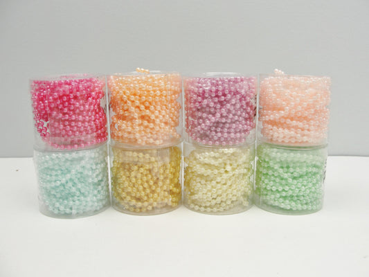 Pearl Beadstring 4mm 5 yards pick your color
