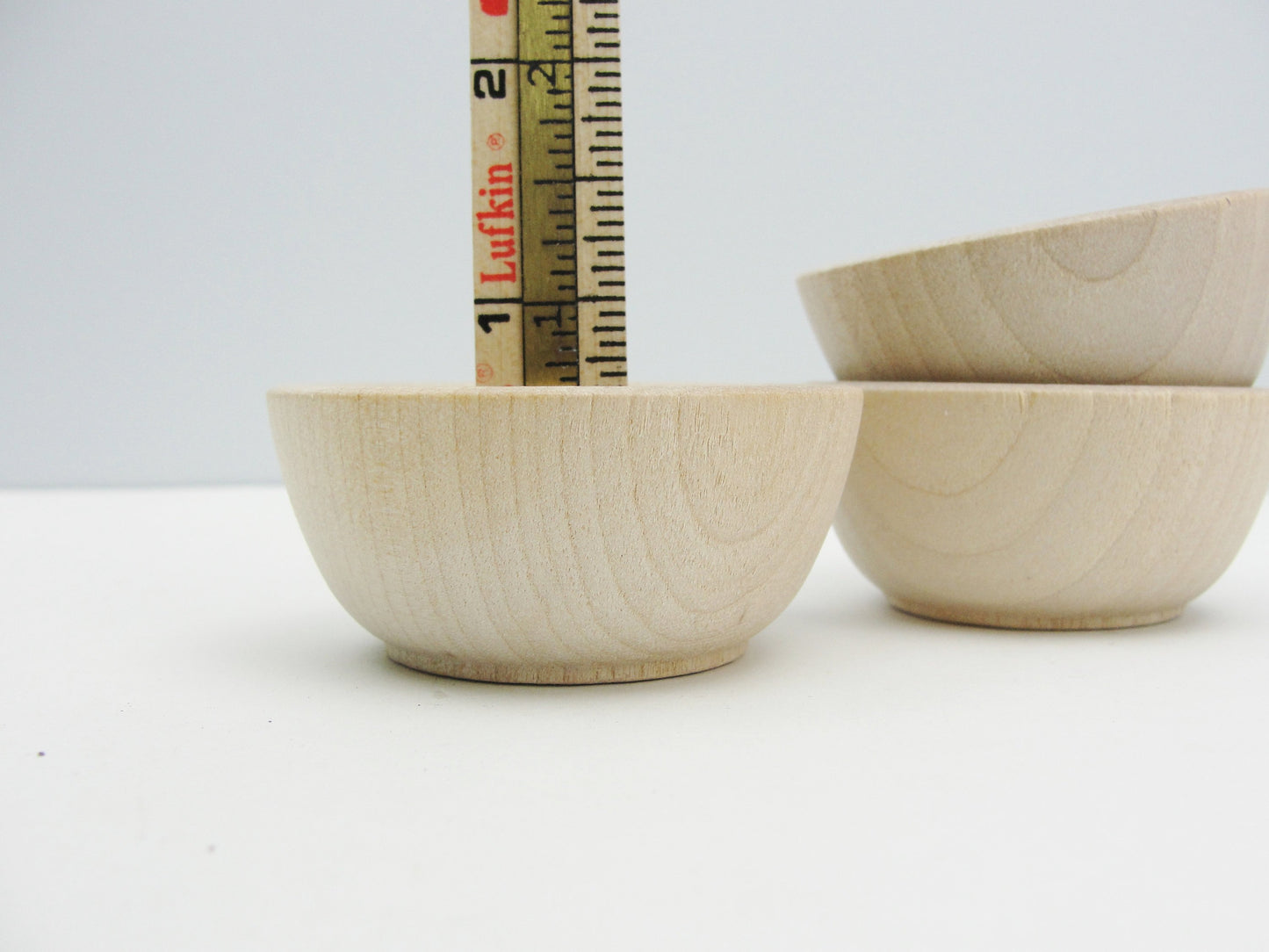 2 1/2" Miniature wooden bowl, small ring cup, condiment bowl unfinished set of 3 - Wood parts - Craft Supply House