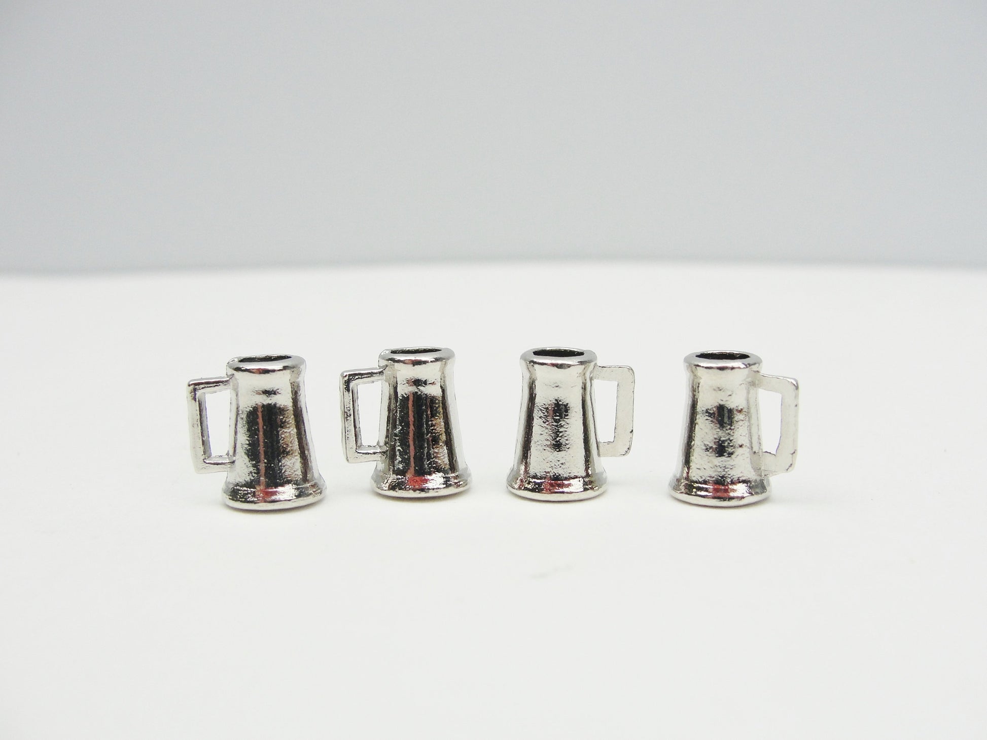 Dollhouse miniature metal cups, steins, beer mugs, or tankards - Miniatures - Craft Supply House
