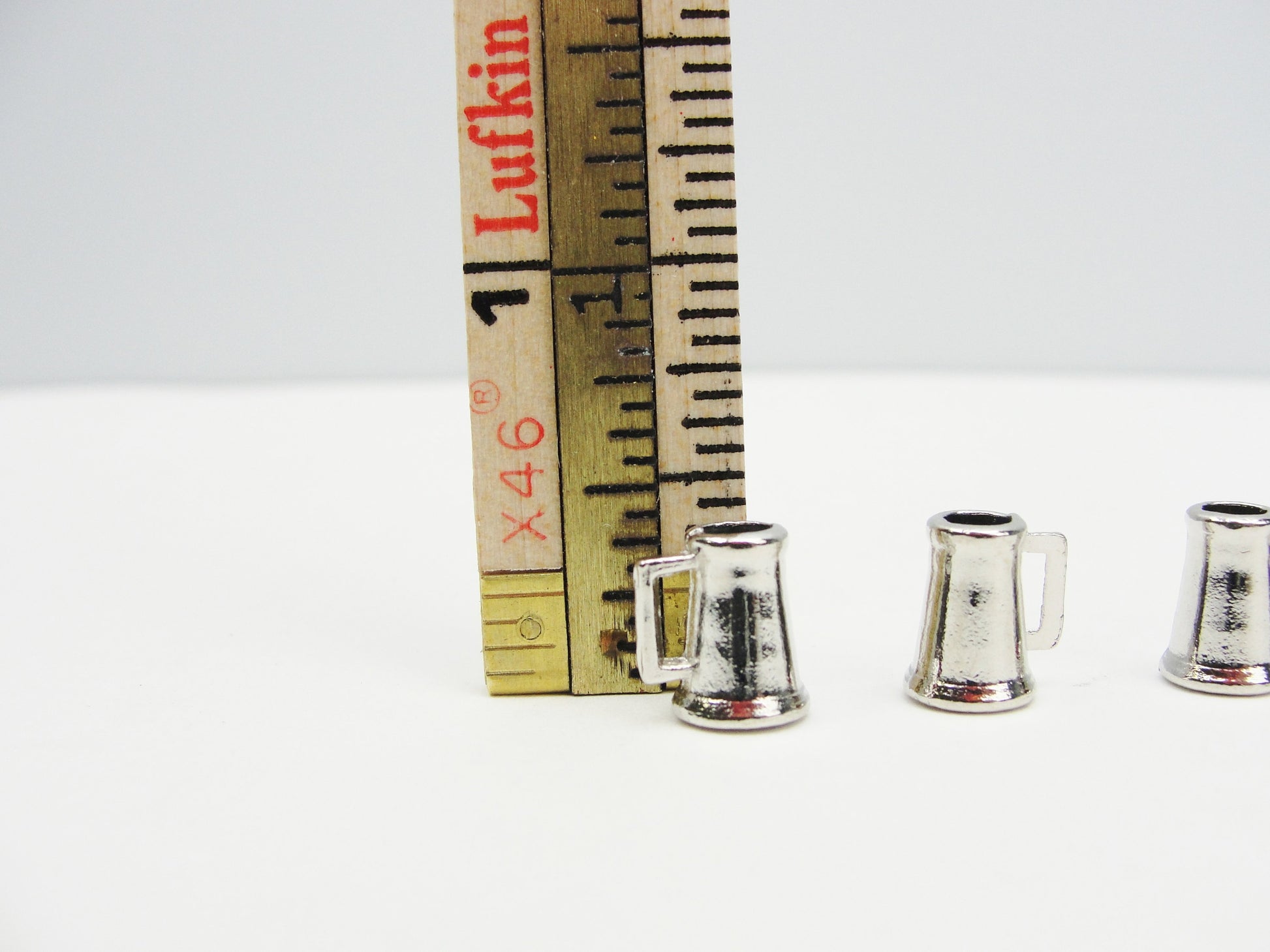 Dollhouse miniature metal cups, steins, beer mugs, or tankards - Miniatures - Craft Supply House
