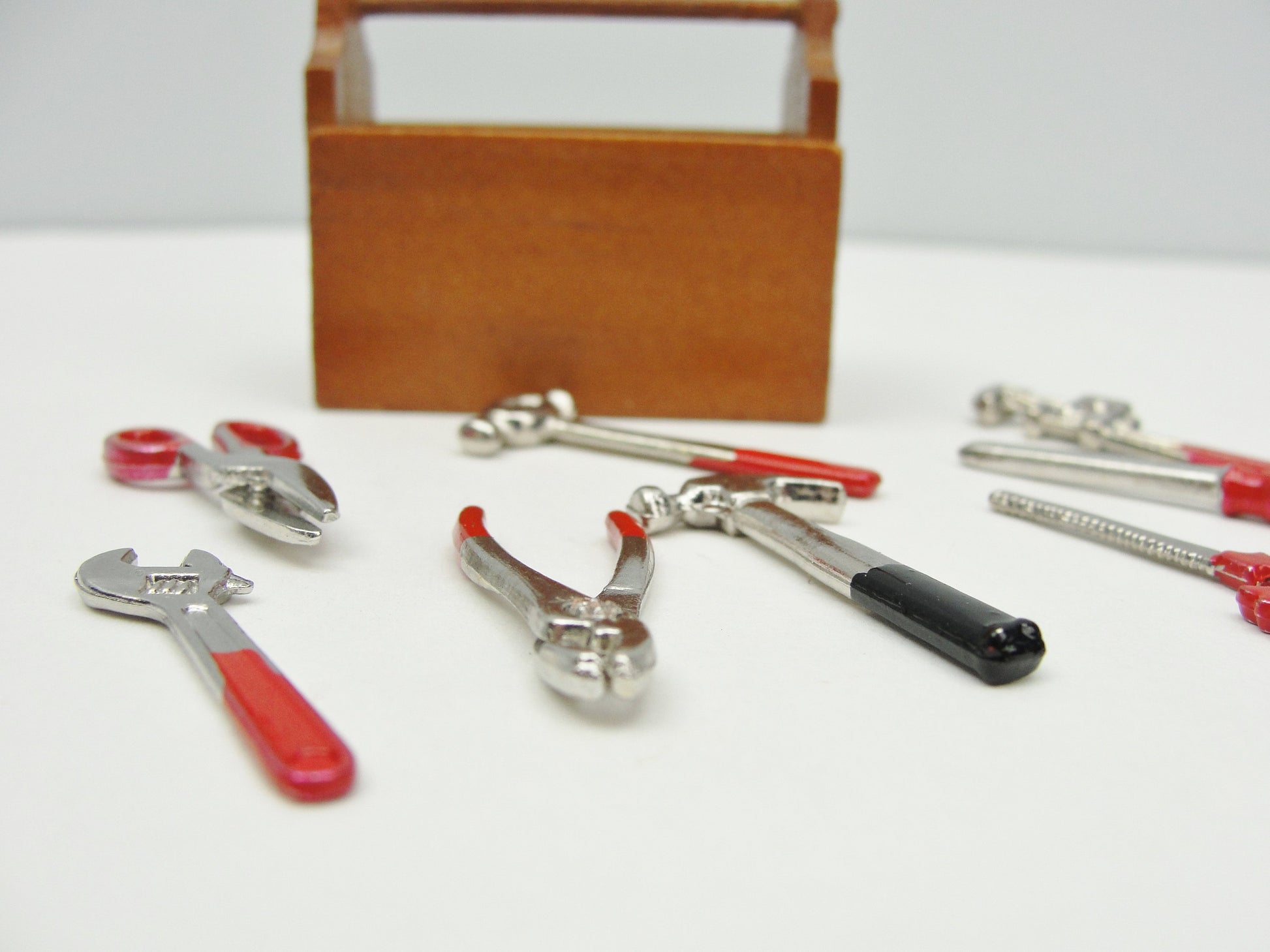 Dollhouse miniature tool box and tools - Miniatures - Craft Supply House