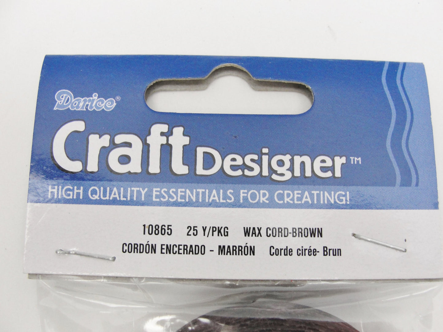 Waxed linen cord 25 yard spool choose brown or white - General Crafts - Craft Supply House