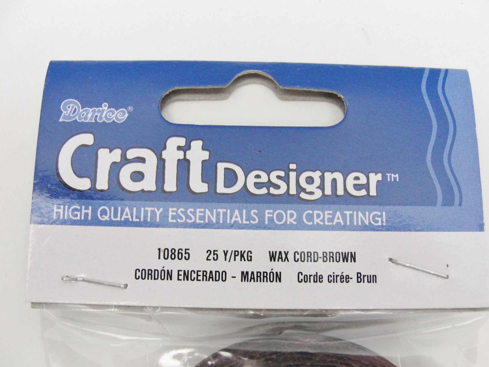 Waxed linen cord 25 yard spool choose brown or white - General Crafts - Craft Supply House