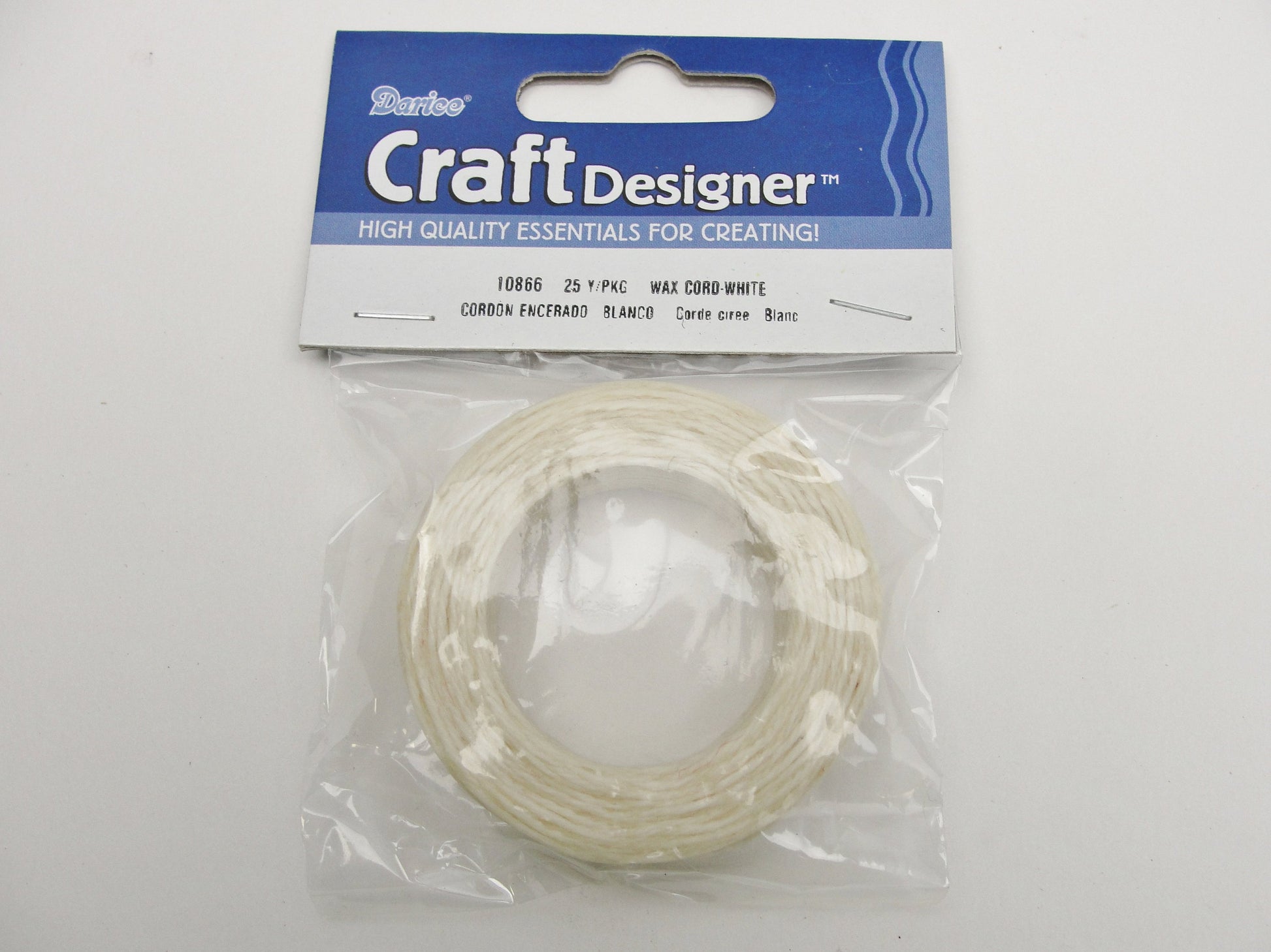 Waxed linen cord 25 yard spool choose brown or white - General Crafts - Craft Supply House