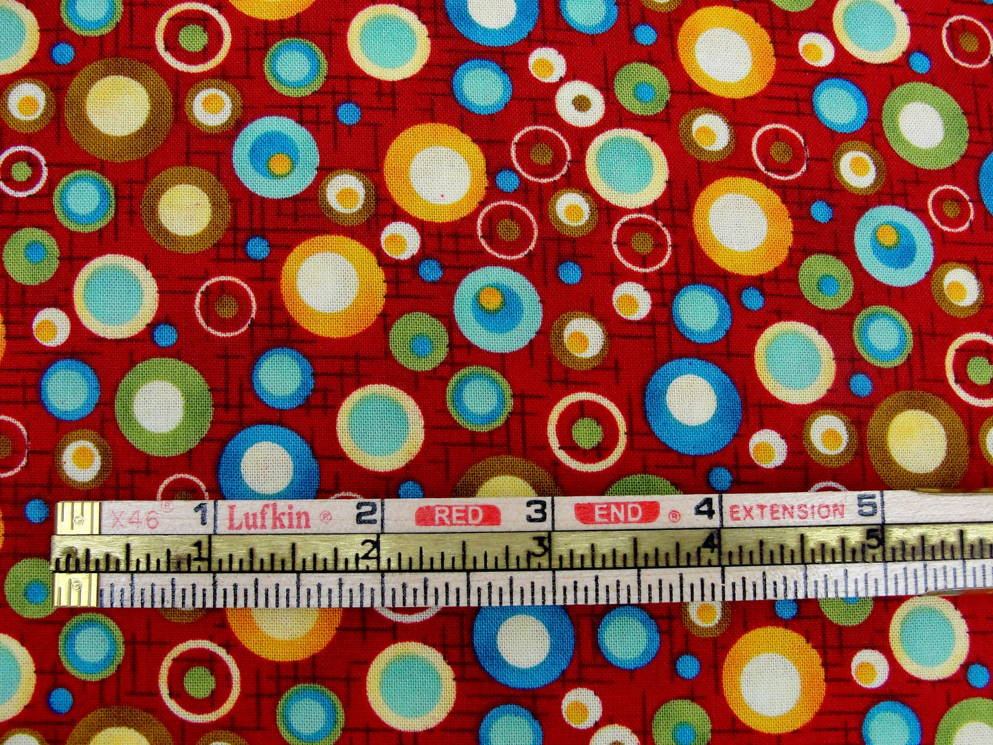 Doodle Days Calendar dots on rust fabric by Henry Glass yardage - Fabric - Craft Supply House