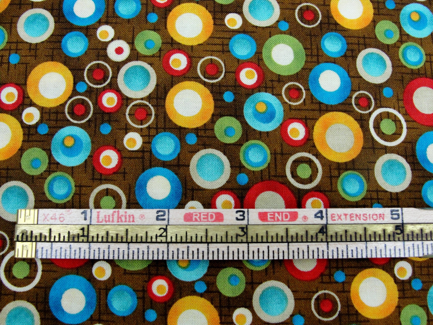 Doodle Days Calendar dots on brown fabric by Henry Glass yardage - Fabric - Craft Supply House
