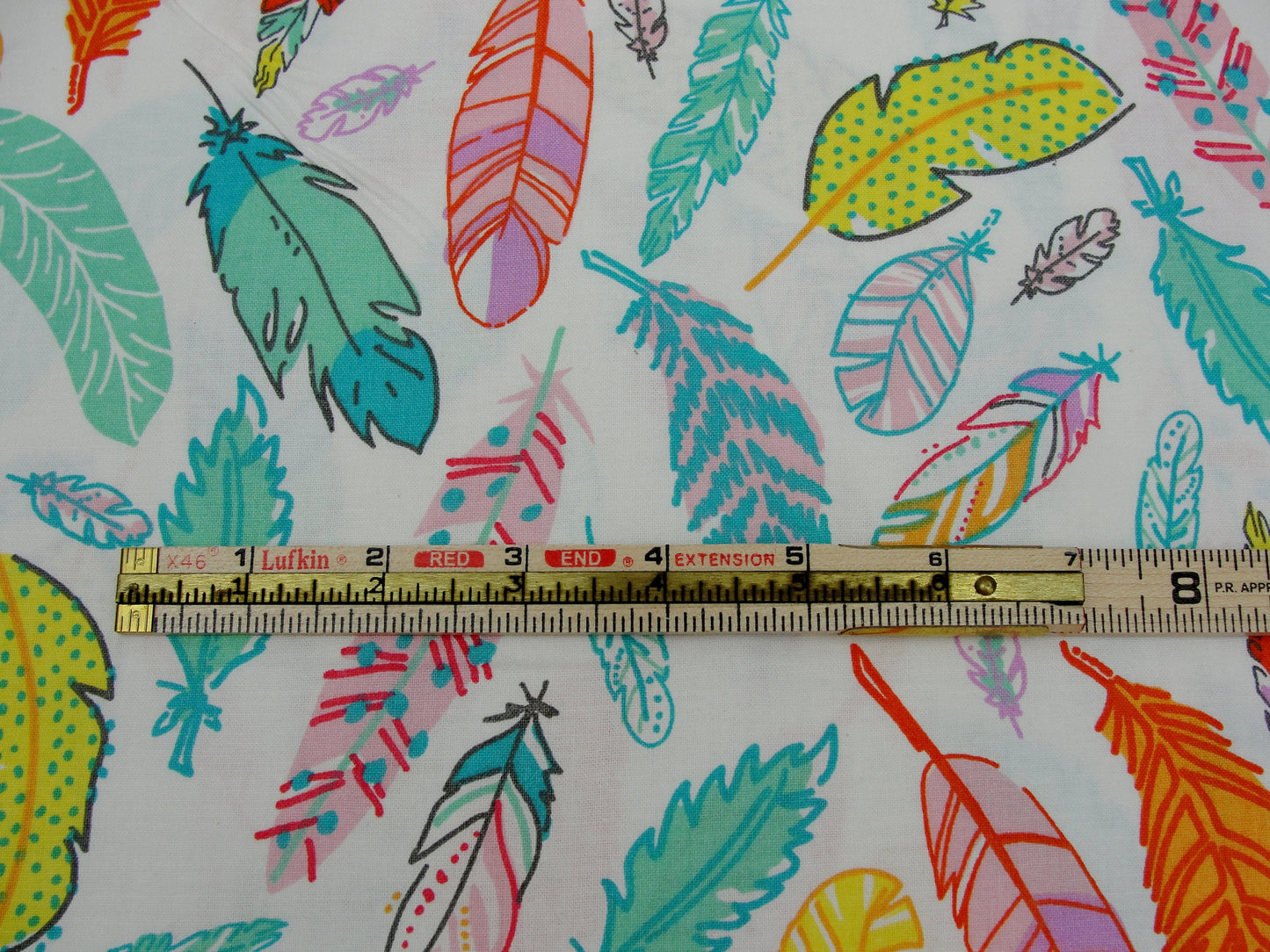 3 wishes feather pastel on white fabric yardage - Fabric - Craft Supply House