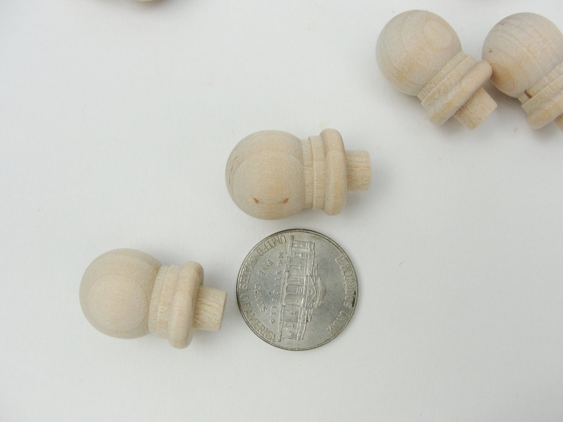 Tiny ball finial set of 6 - Wood parts - Craft Supply House