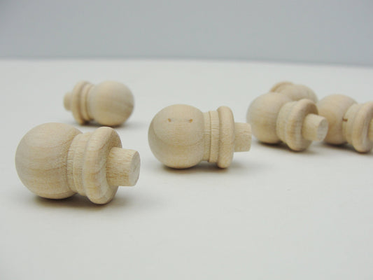 Tiny ball finial set of 6 - Wood parts - Craft Supply House