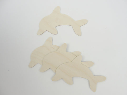 Dolphin cutouts set of 4 - Wood parts - Craft Supply House