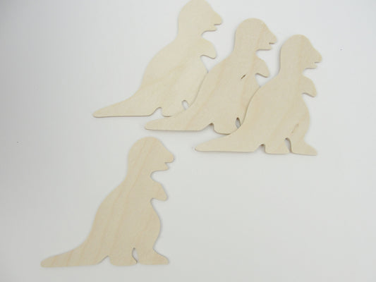 Brontosaurus dinosaur cutouts set of 4 - Wood parts - Craft Supply House