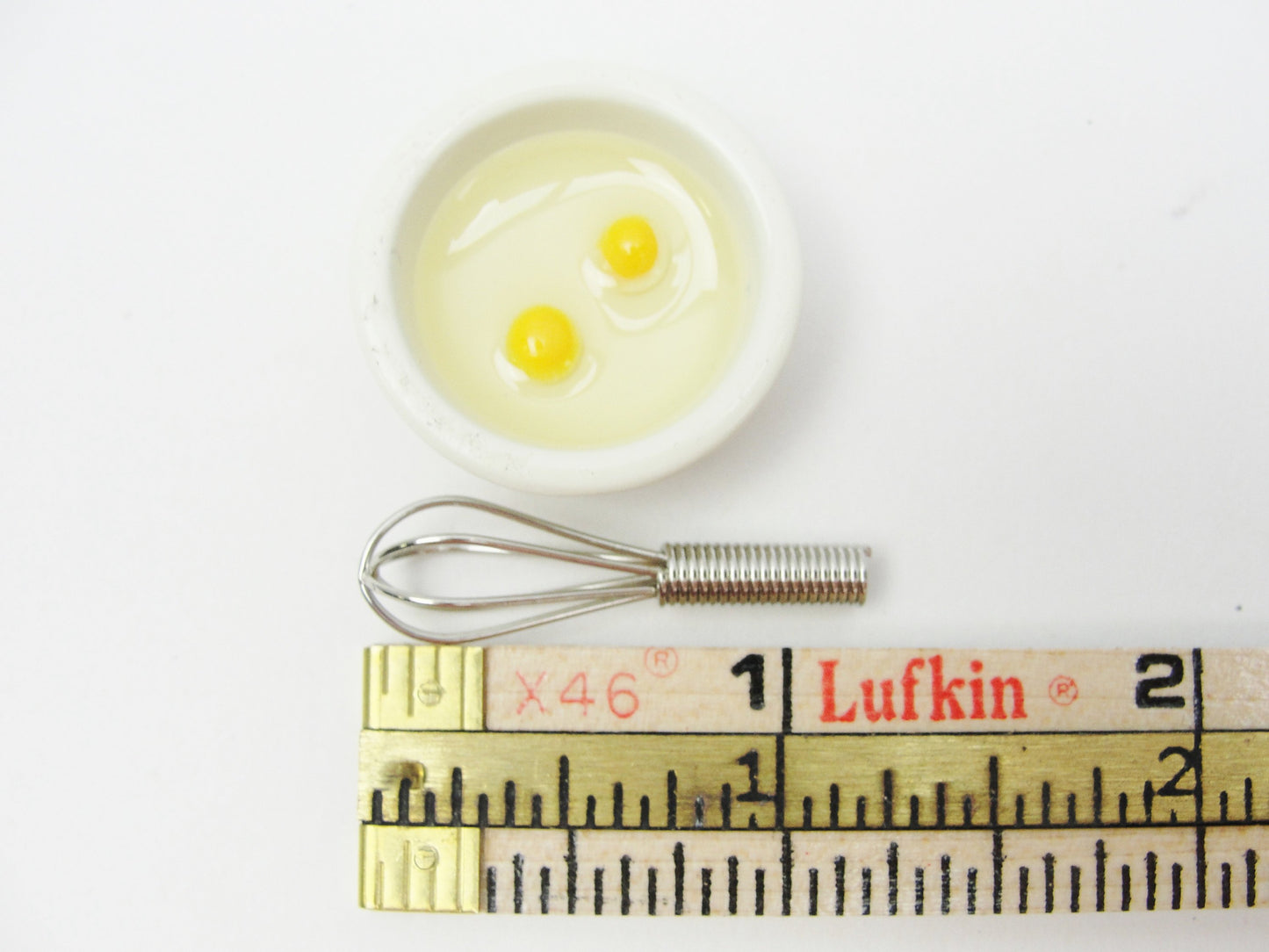 Dollhouse miniature bowl of eggs and whisk - Miniatures - Craft Supply House