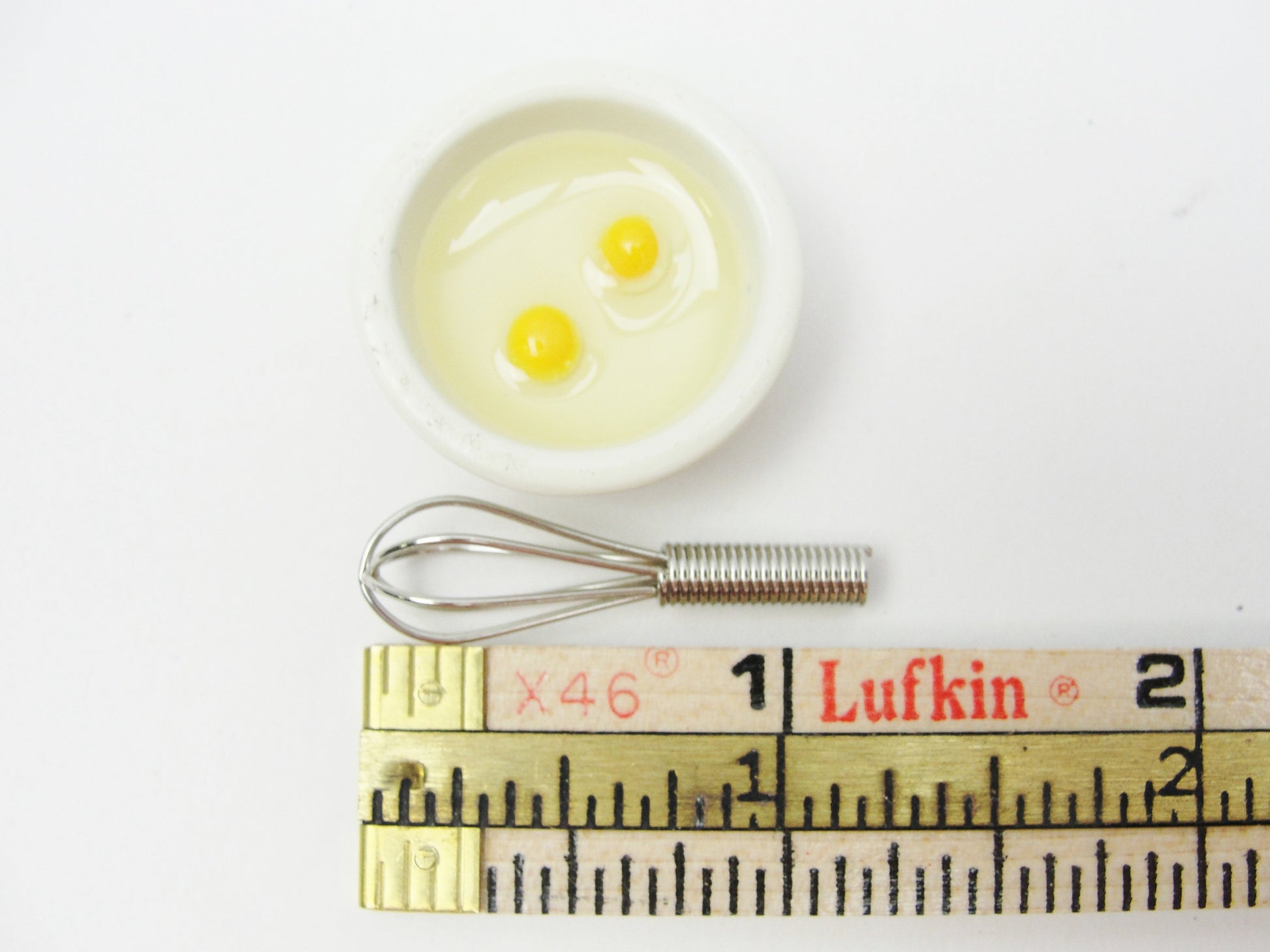 Dollhouse miniature bowl of eggs and whisk - Miniatures - Craft Supply House